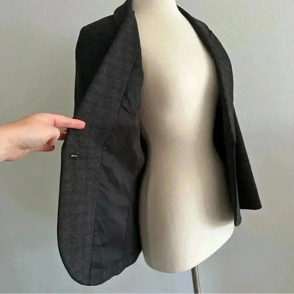 New Piece Of Cloth Gray Blazer Jacket Sz 6 - Picture 2 of 7
